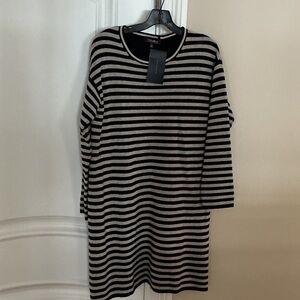 MaxMara navy Striped sweater dress